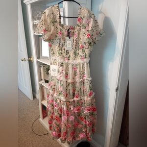 NWT JessaKae Rose Dress, Midi, XL